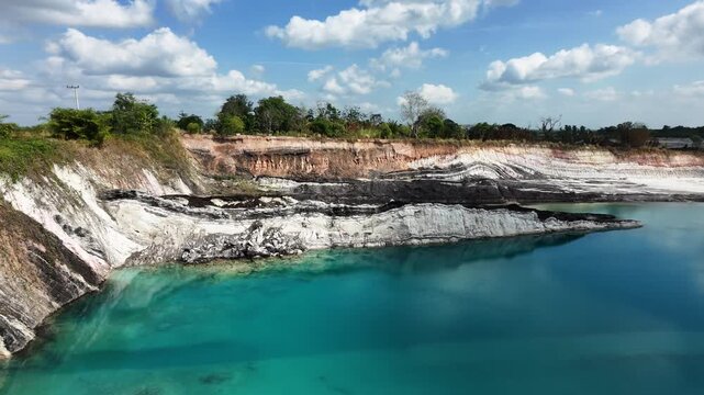 Footage of Geological Structure on the open pit coal mining (Coal Layer)