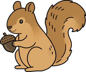 squirrel with nut © nyeongyee