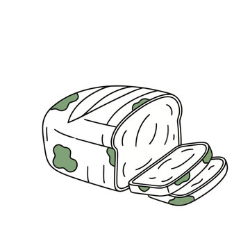 Moldy Bread Loaf Slices