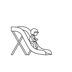 Obraz premium Person on a slide