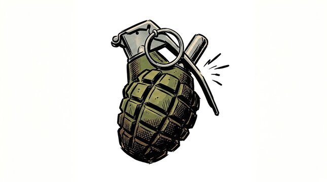grenade isolated on white