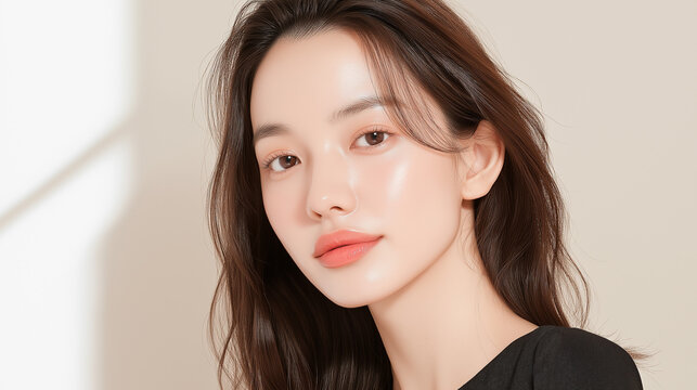 美容, 女性, スキンケア, 化粧品, ビューティー, 若い女性, 美肌, 日本人, アジア人, フェイシャル, メイク, 美容液, 保湿, クリーム, エイジングケア, 美容医療, エステ, 美容クリニック, 肌ケア, ナチュラルメイク, 透明感, ツヤ肌, モデル, 笑顔, ポートレート, クローズアップ, リラックス, 癒し, 健康的, 美白, コラーゲン, ヒアルロン酸, アンチエイジング