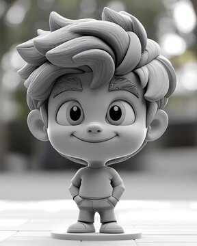 Brazilian modeling expert 3D child modeling sculpting child character