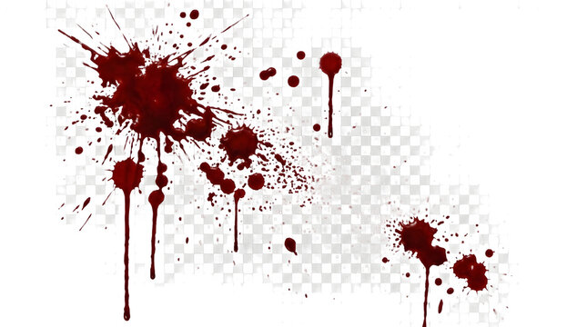 Red Ink Splatter and Blood-Like Paint Splash with Grunge Texture, Abstract Splat, Spatter, Stains and Decorative Artistic Background Design