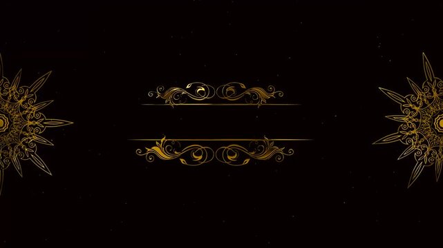 luxury gold empty text for greeting on the green screen background