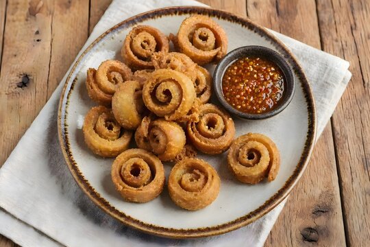 Kue Siput Bangka Traditional Spiral Snack