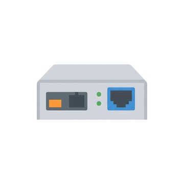 Flat vector icon of a network router or internet modem device.