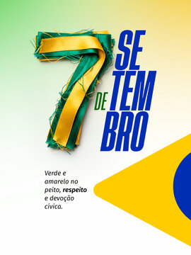 7 de Setembro Independ&ecirc;ncia do Brasil Post Card Insta Template Banner