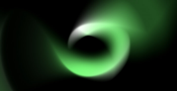 Green glow swirls softly against deep black. Dynamic motion suggests energy and mystery. Ideal for tech, nature, or abstract design themes. Emotionless light evokes calm, focus, or transformation