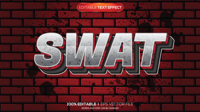 3D text effect swat theme