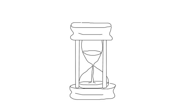  Line drawing of a distorted hourglass