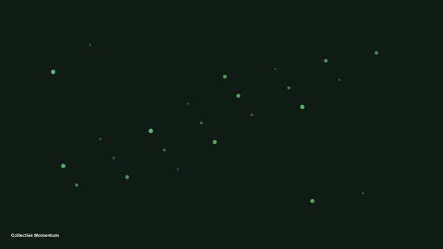Scattered nodes pulse in sync with strengthening lines&mdash;an abstract visualization of collective community climate action, looping seamlessly for campaign and fundraising media.
