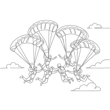 Skydivers Form A Circle Mid-Air In A Thrilling Formation
