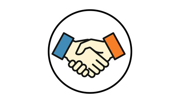 Business handshake icon representing partnership and agreement