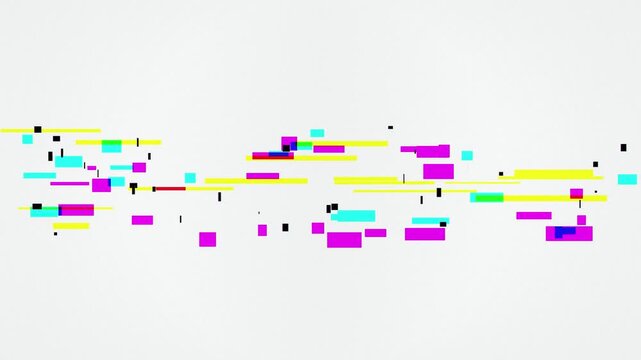 Digital glitch artifacts horizontal band seamless loop motion