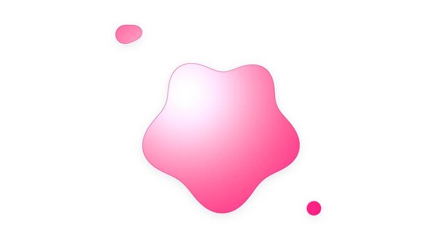 Abstract pink gradient blob shape animation element for creative motion graphic projects and modern background design