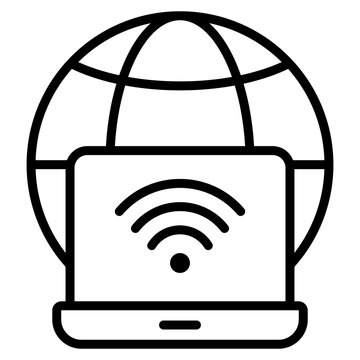 Internet Icon Element For Design