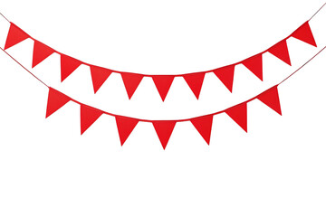 Obraz premium Red Triangular Party Pennant Garland