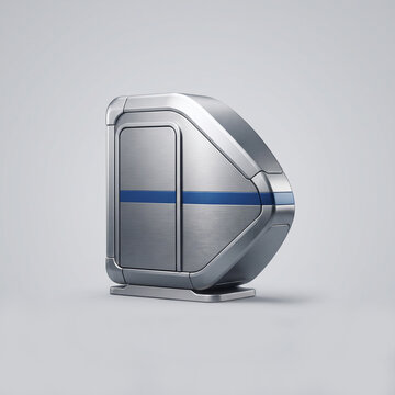 Metallic unit load device aircraft cargo container isolated on clean studio background 3D render