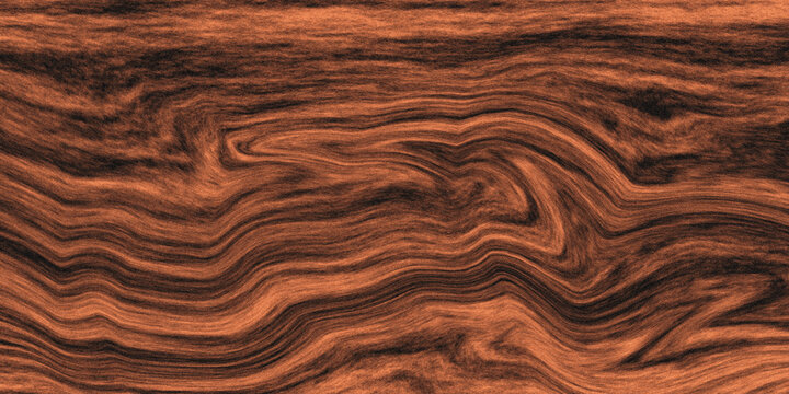 Horizontal brown wood grain texture with rich swirled liquid marbling effect for natural decor.