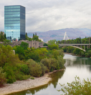 Moraca River skyscraper Podgorica, Montenegro