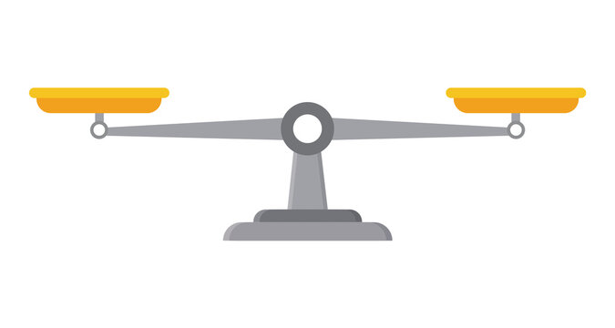Scale flat vector design isolated on a white background