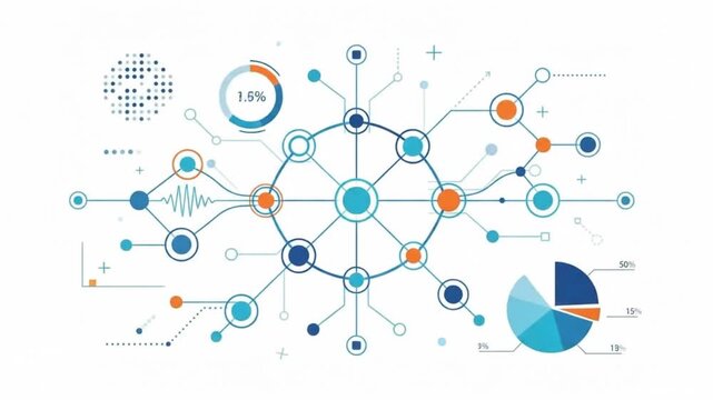 Futuristic Technology and Data Analysis Concept Vector Design Element
