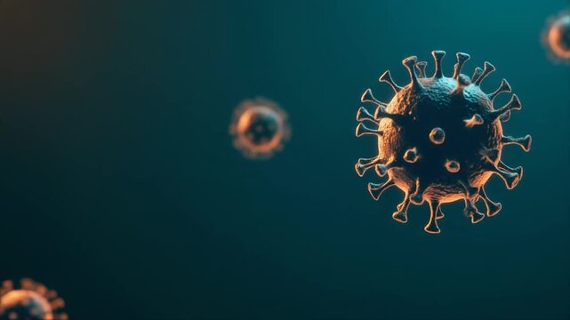 Clean pathogen visualization for public health communication, microbiology education, biotechnology research, healthcare websites, and scientific presentations.