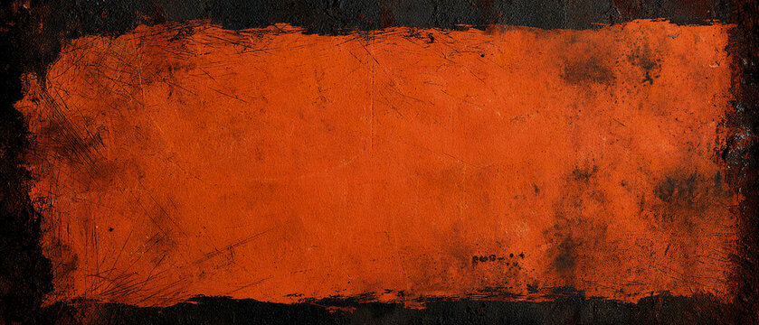 Grunge texture background with vivid burnt orange and black colors creating rough and aged appearance for design