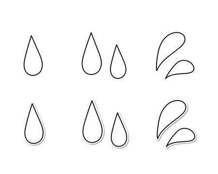 Black sweat drop emotion mark