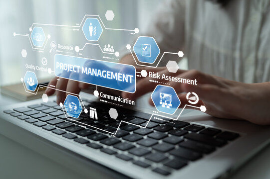 Advanced project management techniques illustrated through a digital interface showcasing risk assessment and communication for increased efficiency and productivity. Tessel