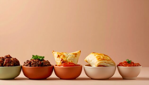 A selection of delicious small bites and savory snacks in bowls, perfect for parties and gatherings