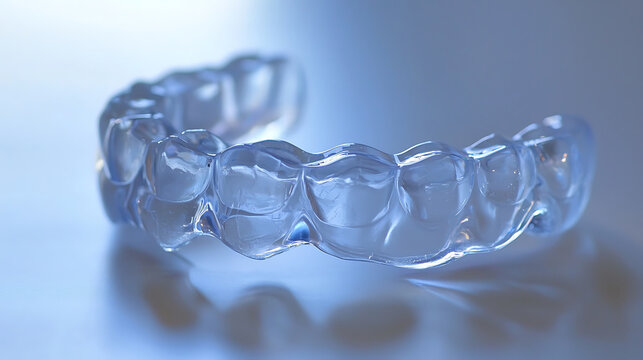 Clear dental aligner designed for modern teeth straightening treatment.