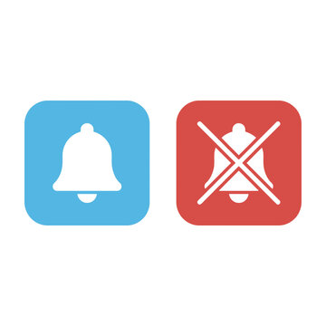 Notification icons for enabled and disabled alerts
