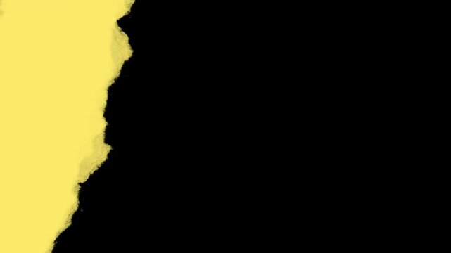 paper torn right yellow pastel background animation scene reveal movement
