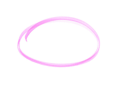 hand-drawn circle brush stroke highlight marker for presentation, Hand Drawn Oval Highlight Effect, Hand-drawn pink circle highlight isolated transparent background