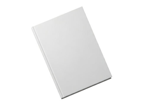Blank white book cover template for design mockup isolated on transparent background