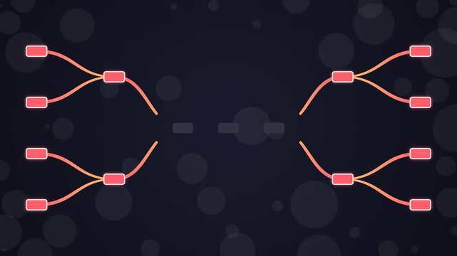 Animated Tournament Bracket Structure Motion Graphics