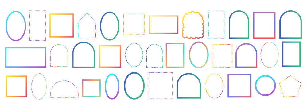 Colorful geometric shapes including rectangles, circles, and polygons arranged in a visually engaging pattern