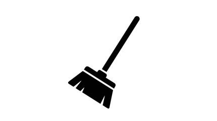 Fototapeta premium Vector illustration of broom icon on a transparent background