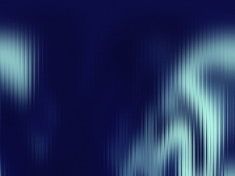 Abstract glass vertical lines blurry gradient background with grainy noise texture in navy blue and cyan. Abstract Fluid Waves Dark Gradient.