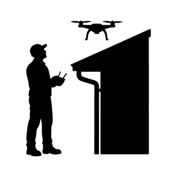 Roof Inspector Using Drone for Roof Inspection