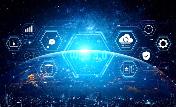 A futuristic user interface for Web 3.0 technology and applications. An overview of decentralized services like DeFi, cloud storage, and security. Motif
