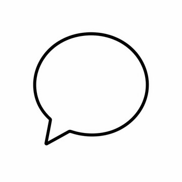 Speech Bubble Communication Chat Line Art Icon