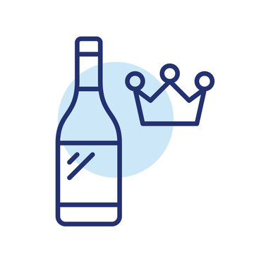 Premium wine selection, fine alcohol tasting. Pixel perfect, editable stroke vector icon