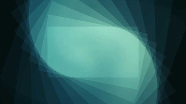 Blue geometric square portal window effect 4k animation abstract background