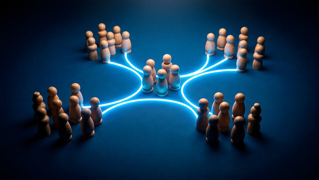 Organizational Structure and Team Networking Represented by Wooden Peg Dolls