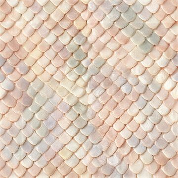 Minimal snake scale pattern small delicate overlapping scales in soft pastel colors creating gentle textured surface