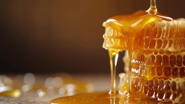 Honey Drip Honeycomb Stack Background