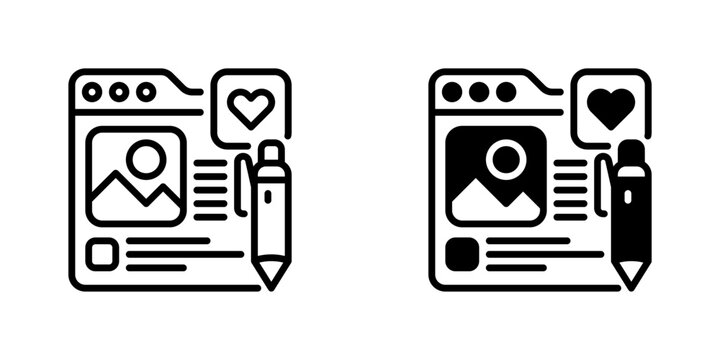 Content Marketing Line Icon, Outline Symbol for Editorial Strategy, Digital Storytelling, Audience Value, Inbound Outreach, and Information Delivery. Vector Sign Icon.